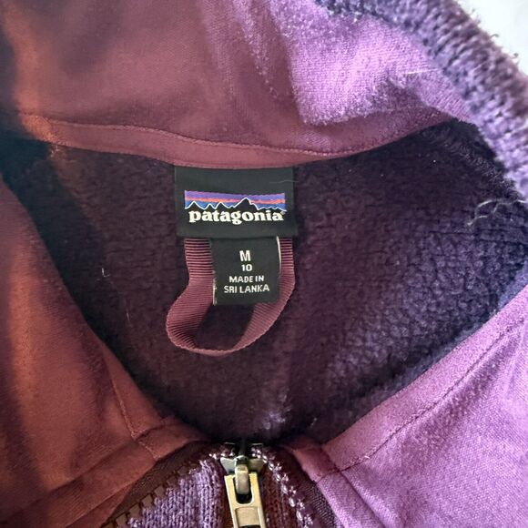 PATAGONIA Fleece Jacket Youth Sz 10 Full Zip Pockets Purple *PLAY CONDITION* - Picture 3 of 9